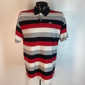 Lacoste Red Grey White Black Polo 9